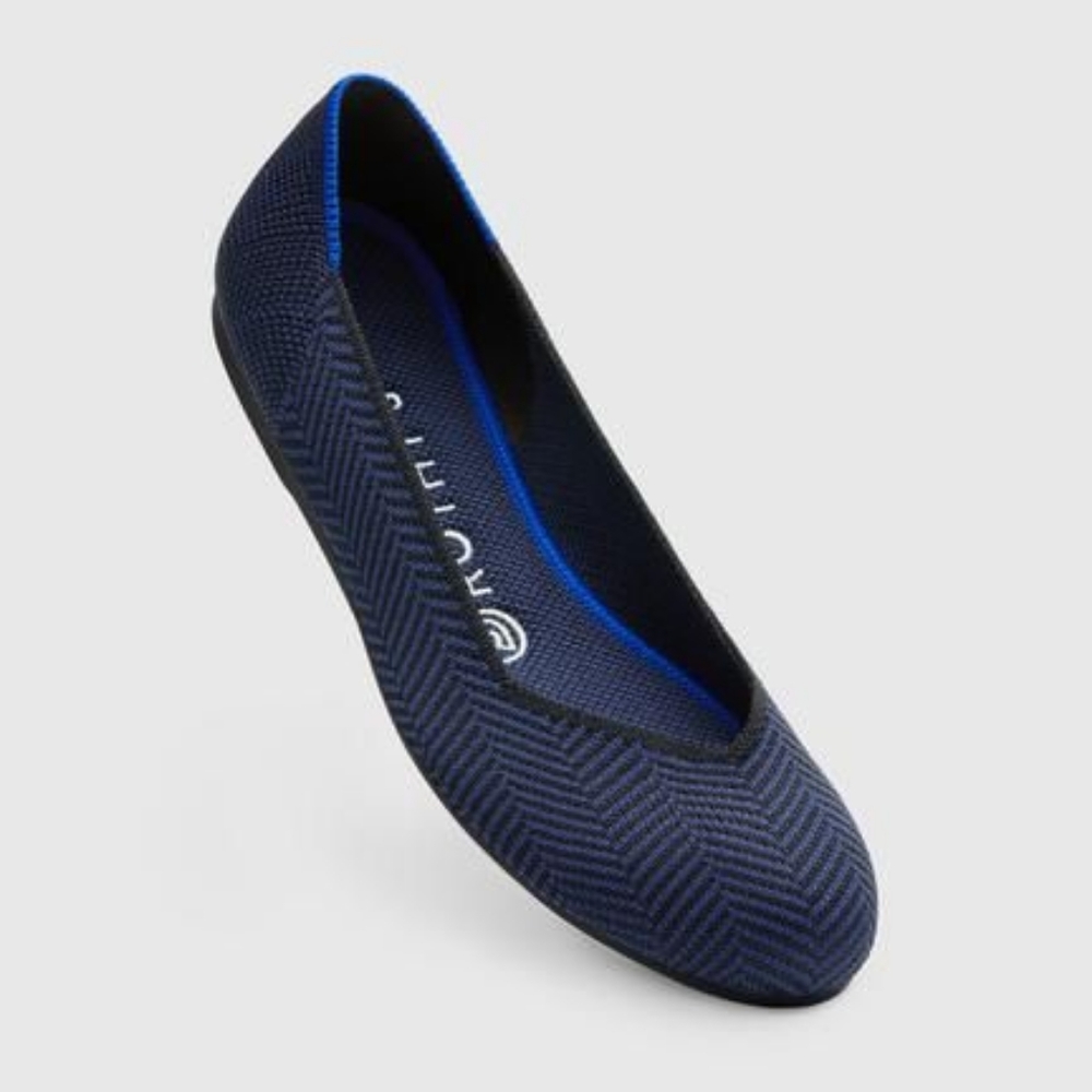 Rothy's midnight metallic herringbone - round toe